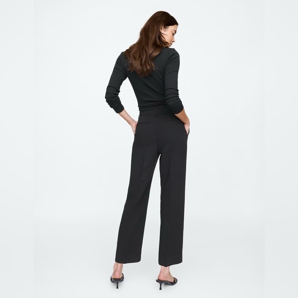 NWT! GAP Black Mid Rise Easy Straight-Leg Pants - Multiple Sizes 🔹 - Picture 3 of 10